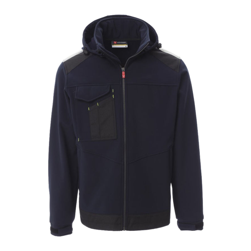 Carica immagine in Galleria Viewer, Giubbotto Uomo Impermeabile Soft shell con Cappuccio da lavoro Personalizzabile Payper Performer 2.0
