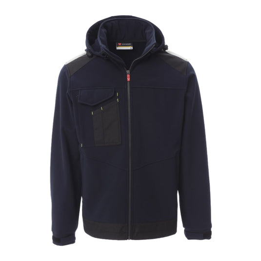 Giubbotto Uomo Impermeabile Soft shell con Cappuccio da lavoro Personalizzabile Payper Performer 2.0