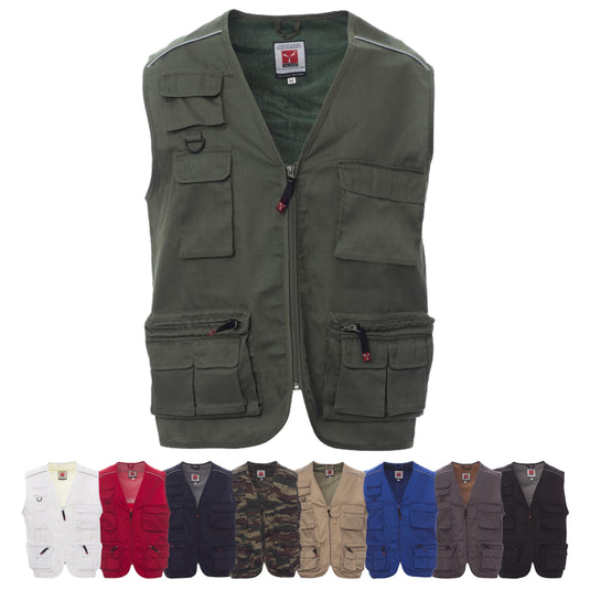Gilet Uomo da lavoro Multitasche Pesca Caccia Softair Payper Pocket