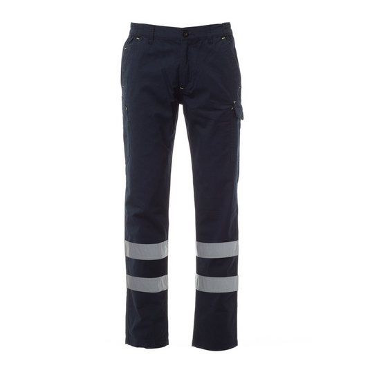 Pantalone da Lavoro Estivo Stretch con Bande Rifrangenti Payper Power Stretch Summer Reflex