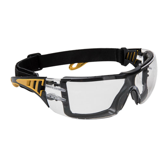 Occhiali Protettivi Panoramici Antifog Antigraffio con Schiuma ed Elastico Portwest PS09 Impervious Tech