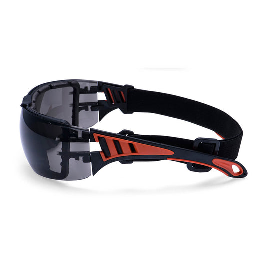 Occhiali Protettivi Panoramici Antifog Antigraffio con Schiuma ed Elastico Portwest PS11 Tech Look Plus