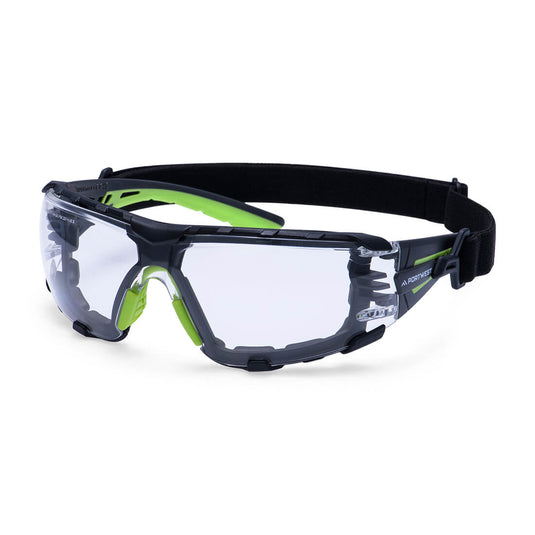 Occhiali Protettivi Panoramici Antifog Antigraffio KN con Elastico Portwest PS28