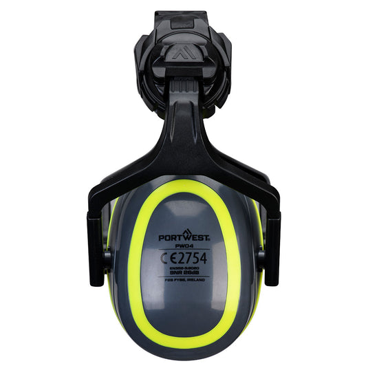 Cuffie Antirumore Portwest PW04 da Elmetto SNR 26 dB Metal Free
