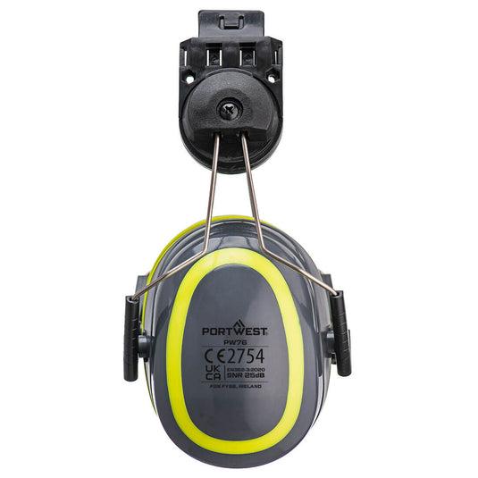 Cuffie Antirumore Portwest PW76 da Elmetto SNR 25 dB Clip-On