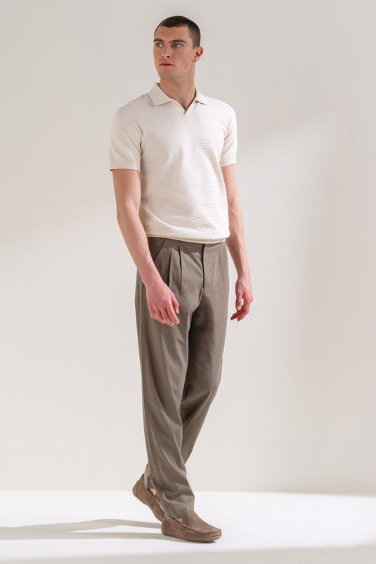 Polo in Maglia Jacquard con Scollo a V Payper Resort