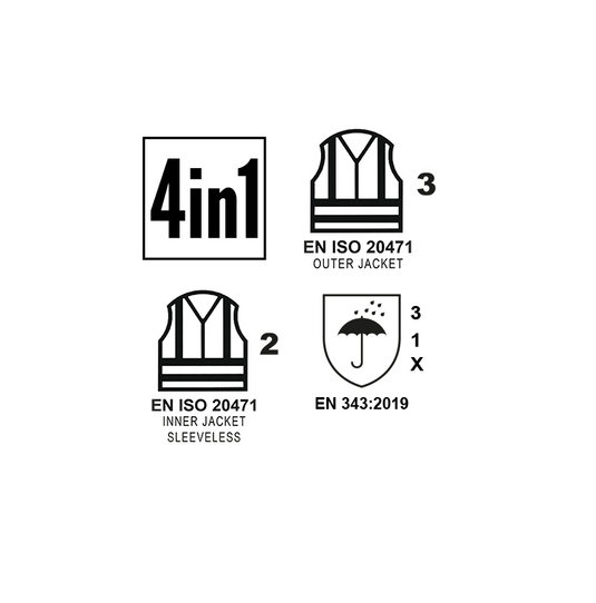 Parka 4in1 Alta Visibilità Bicolore con Cappuccio Payper Security