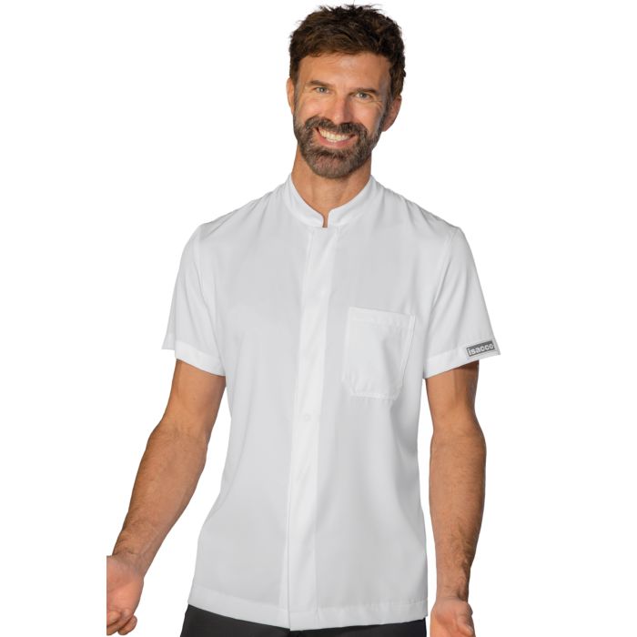 Carica immagine in Galleria Viewer, Casacca Sanitaria Unisex Silon Tecnostretch Collo Coreano Manica Corta Isacco
