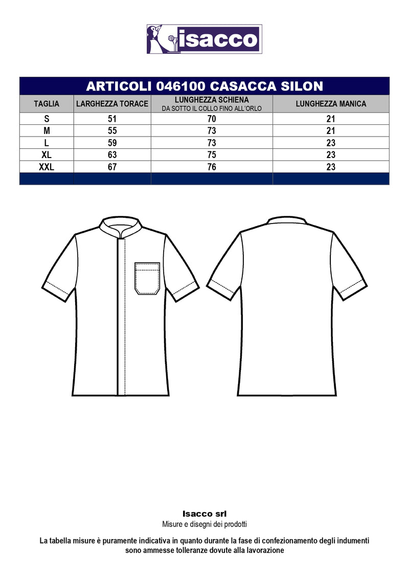 Carica immagine in Galleria Viewer, Casacca Sanitaria Unisex Silon Tecnostretch Collo Coreano Manica Corta Isacco
