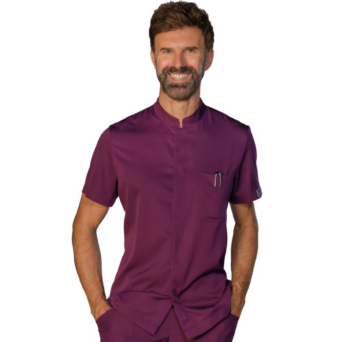 Carica immagine in Galleria Viewer, Casacca Sanitaria Unisex Silon Tecnostretch Collo Coreano Manica Corta Isacco
