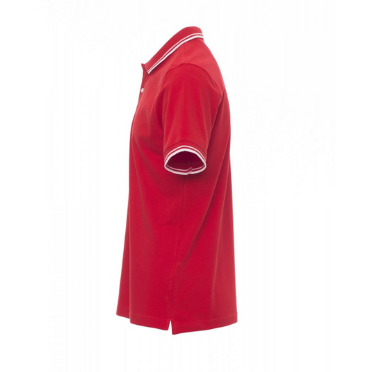 Polo Uomo TAGLIA-L Manica Corta in Cotone Piquet con Profili a Contrasto Payper Skipper Rosso/Bianco Outlet