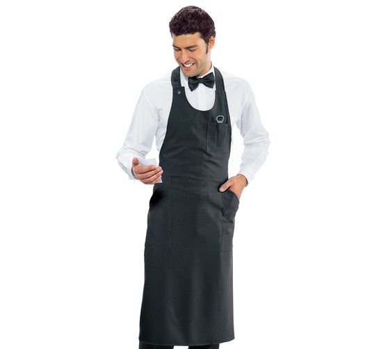 Grembiule Sommelier Unisex Isacco con Pettorina Regolabile e Tasche