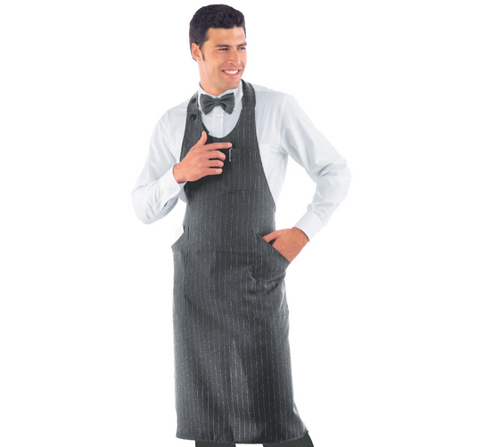 Grembiule Sommelier Unisex Isacco con Pettorina Regolabile e Tasche