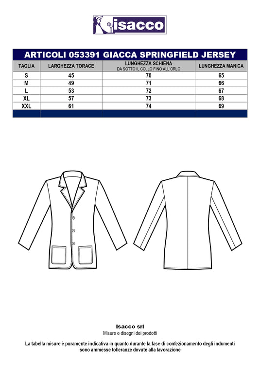 Giacca Jersey Milano Elegante Isacco Springfield Sala e Reception