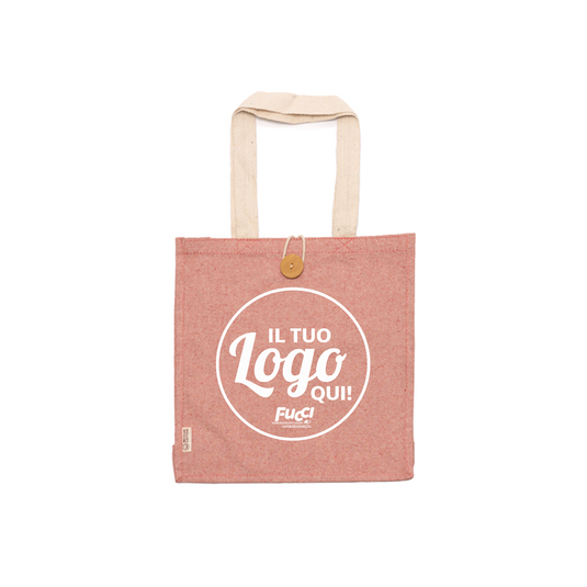 Vendita Multipla Shopper Stamina BARMER 1251 in Cotone Riciclato con Stampa Inclusa da 10 Pezzi
