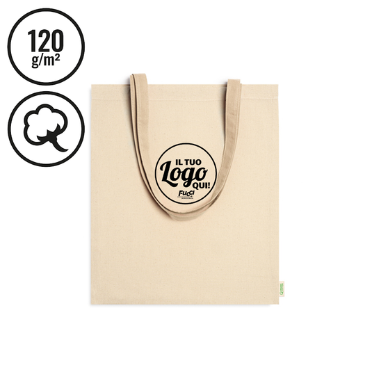 Vendita Multipla Shopper Stamina BERNA 7156 in Cotone Biologico con Stampa Inclusa da 50 Pezzi