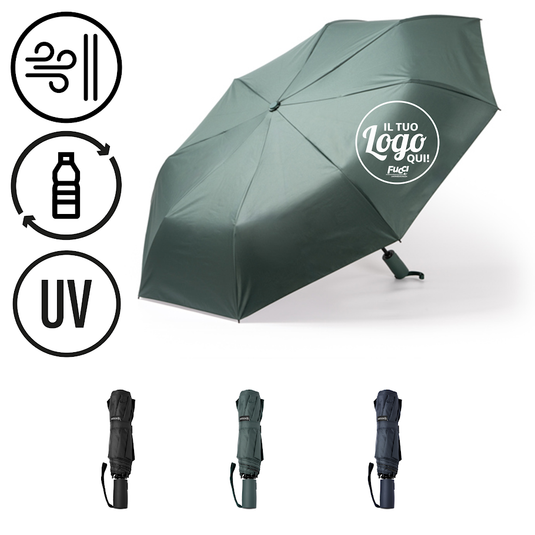 Ombrello Pieghevole Automatico Stamina ELBERT 1702 RPET SPF50 con doppia stampa inclusa