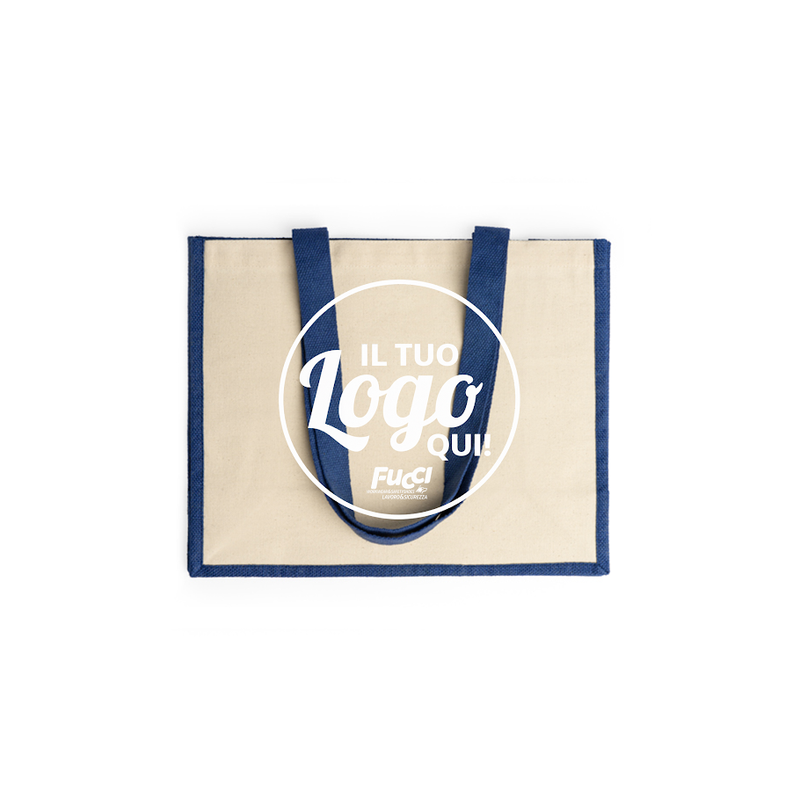 Carica immagine in Galleria Viewer, Vendita Multipla Shopper Stamina NANTES 7110 in Juta e Cotone con Stampa Inclusa da 10 Pezzi
