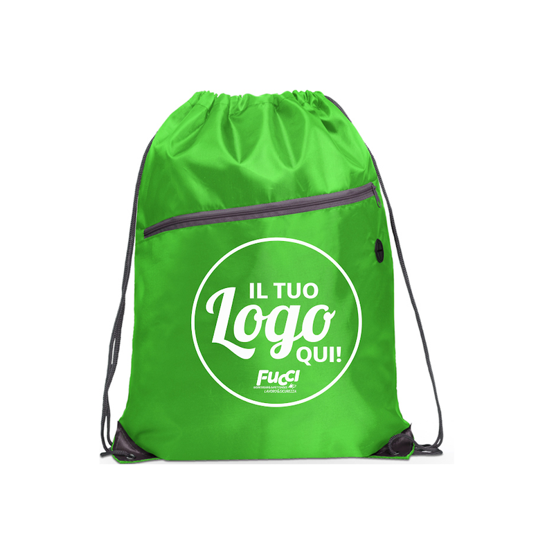 Carica immagine in Galleria Viewer, Vendita Multipla Sacca con Coulisse Stamina NINFA 7152 con tasca frontale e stampa inclusa
