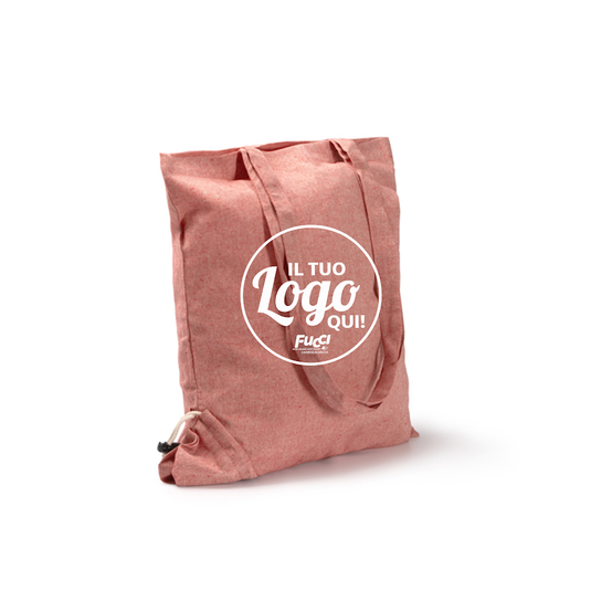 Vendita Multipla Shopper Pieghevole Stamina PLIKA 1652 in Cotone Riciclato con Stampa Inclusa da 10 Pezzi