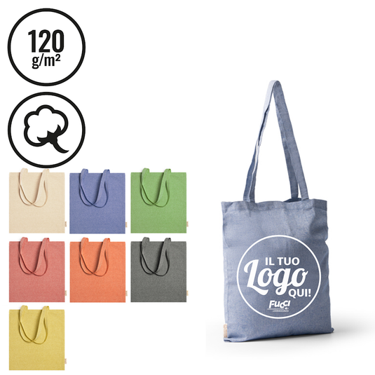 Vendita Multipla Shopper Stamina RIVOLI 7162 in Cotone Riciclato con Stampa Inclusa da 50 Pezzi