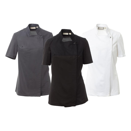 Giacca chef donna manica corta doppio petto Personalizzabile Payper Starlight Ultramesh Lady