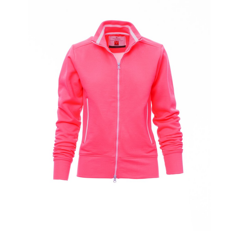 Carica immagine in Galleria Viewer, Felpa Donna TAGLIA-S Zip Intera Payper Melbourne Fucsia Fluo/Bianco Outlet
