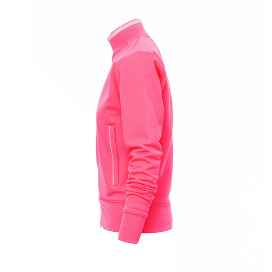 Felpa Donna TAGLIA-S Zip Intera Payper Melbourne Fucsia Fluo/Bianco Outlet