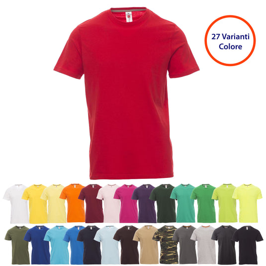 T-Shirt Magliette Personalizzate Girocollo Manica Corta Uomo da lavoro Payper Sunset in 100% Cotone