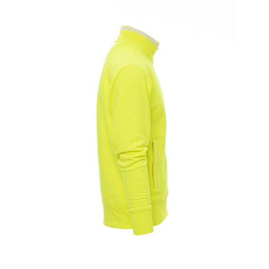 Felpa TAGLIA-M Zip Intera a Contrasto Payper Sydney Giallo Fluo Outlet