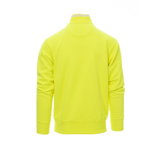 Felpa TAGLIA-M Zip Intera a Contrasto Payper Sydney Giallo Fluo Outlet