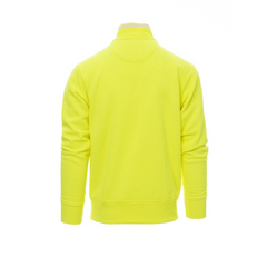 Felpa da Uomo TAGLIA-M Zip Intera con Tasche in Cotone Garzata 300 gr Payper Sydney Giallo Fluo Outlet