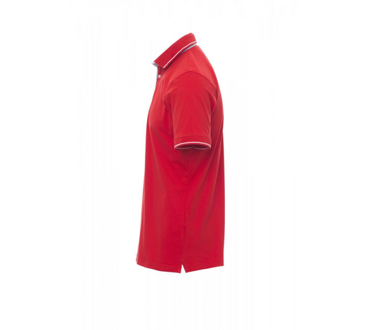 Polo da Uomo TAGLIA-L Manica Corta in Cotone Jersey Payper Cambridge Rosso/Bianco Outlet