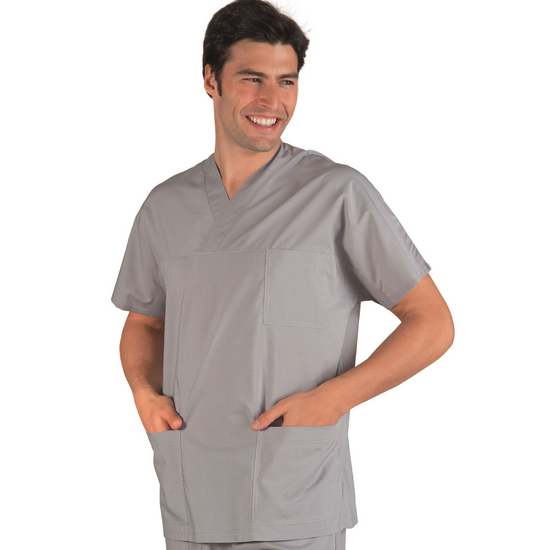 Casacca Unisex Collo a V Isacco Mezza Manica - Sanitaria