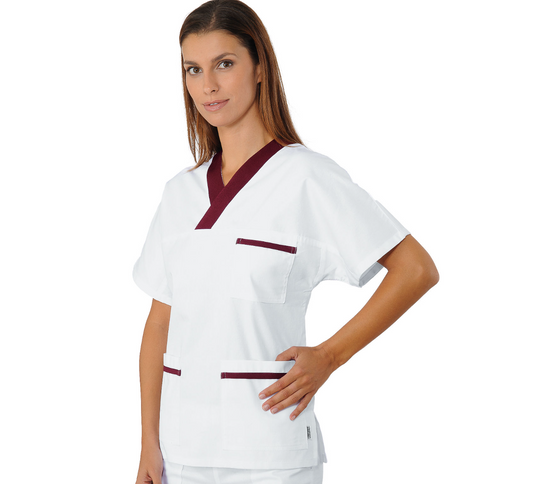 Casacca Unisex Collo a V Isacco con Inserto Mezza Manica - Sanitaria