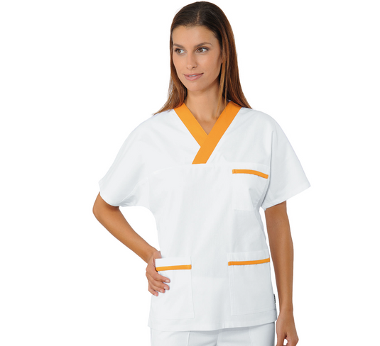 Casacca Unisex Collo a V Isacco con Inserto Mezza Manica - Sanitaria