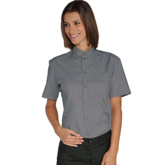 Camicia Unisex Dublino Isacco Mezza Manica Colletto Coreano