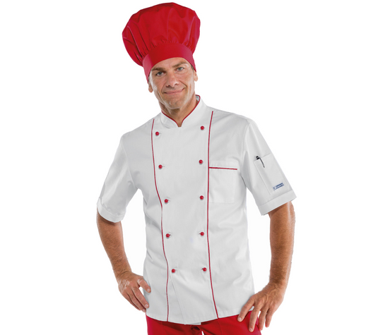 Giacca Cuoco Profilata Unisex Isacco Mezza Manica