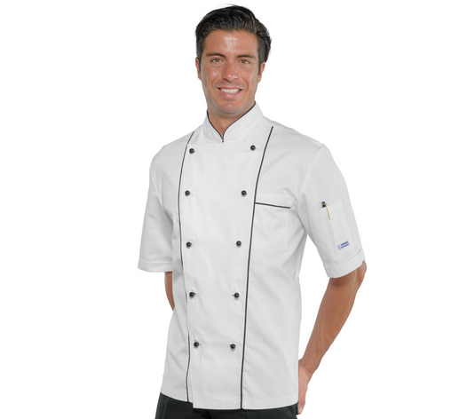 Giacca Cuoco Profilata Unisex Isacco Mezza Manica