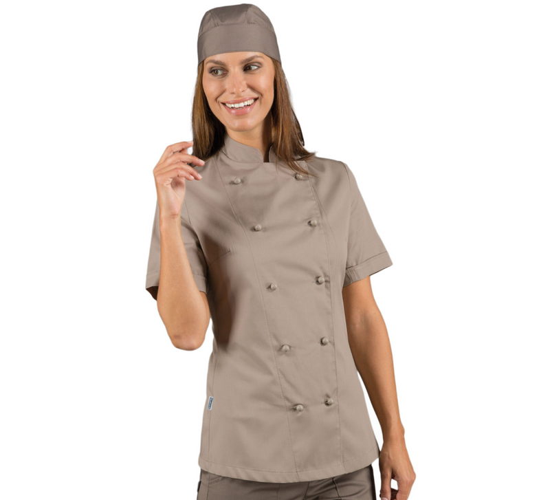 Carica immagine in Galleria Viewer, Giacca Chef Lady Isacco Mezza Manica con Bottoni Antipanico
