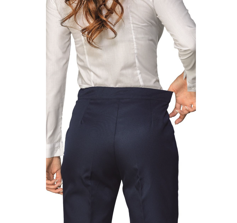 Carica immagine in Galleria Viewer, Pantalone Donna Elegante Senza Tasche Isacco Trendy per Sala e Ristorazione
