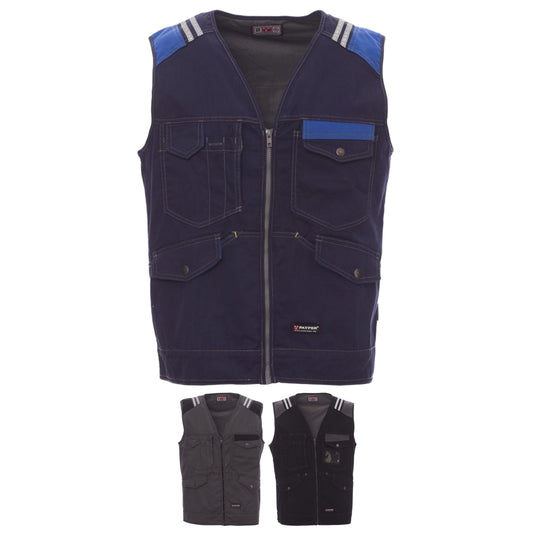 Gilet Smanicato da lavoro Bicolore Multitasche Uomo Personalizzabile Payper Tucson