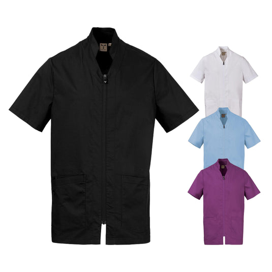 Camice Uomo manica corta zip traspirante rete Personalizzabile Payper Vanilla