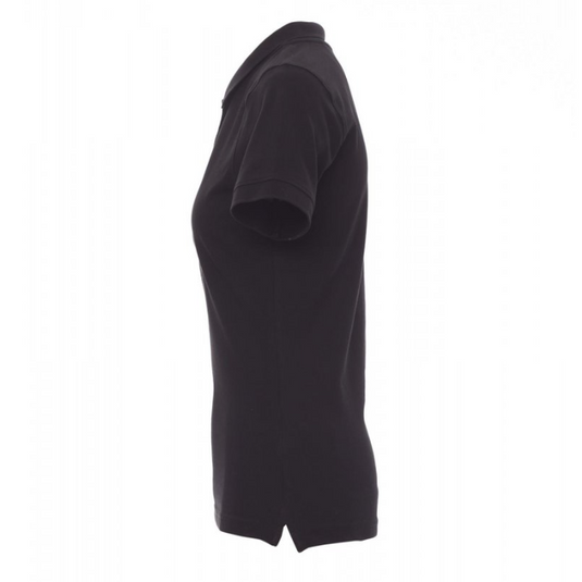 Polo Donna TAGLIA-XL Sfiancata Manica Corta in Cotone Piquet Melange Payper Venice Lady Nero Outlet