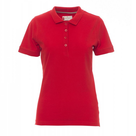 Polo Donna TAGLIA-M Sfiancata Manica Corta in Cotone Piquet Melange Payper Venice Lady Rosso Outlet