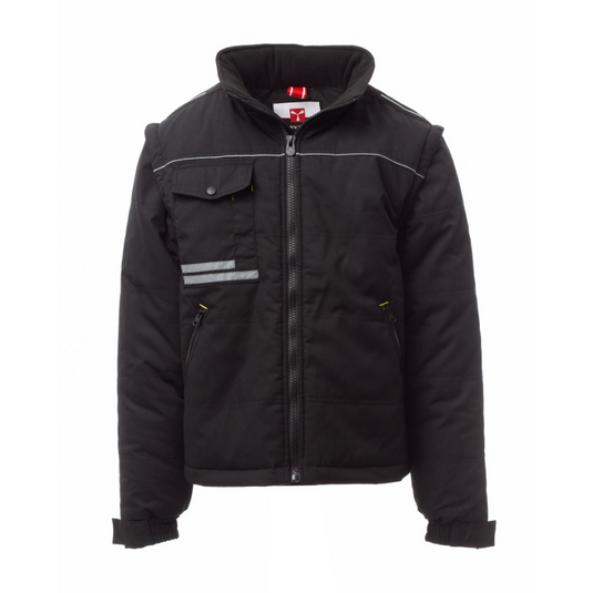Giubbotto 2in1 Uomo con Maniche Staccabili Imbottito Invernale con Cappuccio Multitasche Payper Warm 2.0