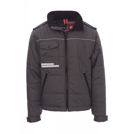 Giubbotto 2in1 Uomo con Maniche Staccabili Imbottito Invernale con Cappuccio Multitasche Payper Warm 2.0
