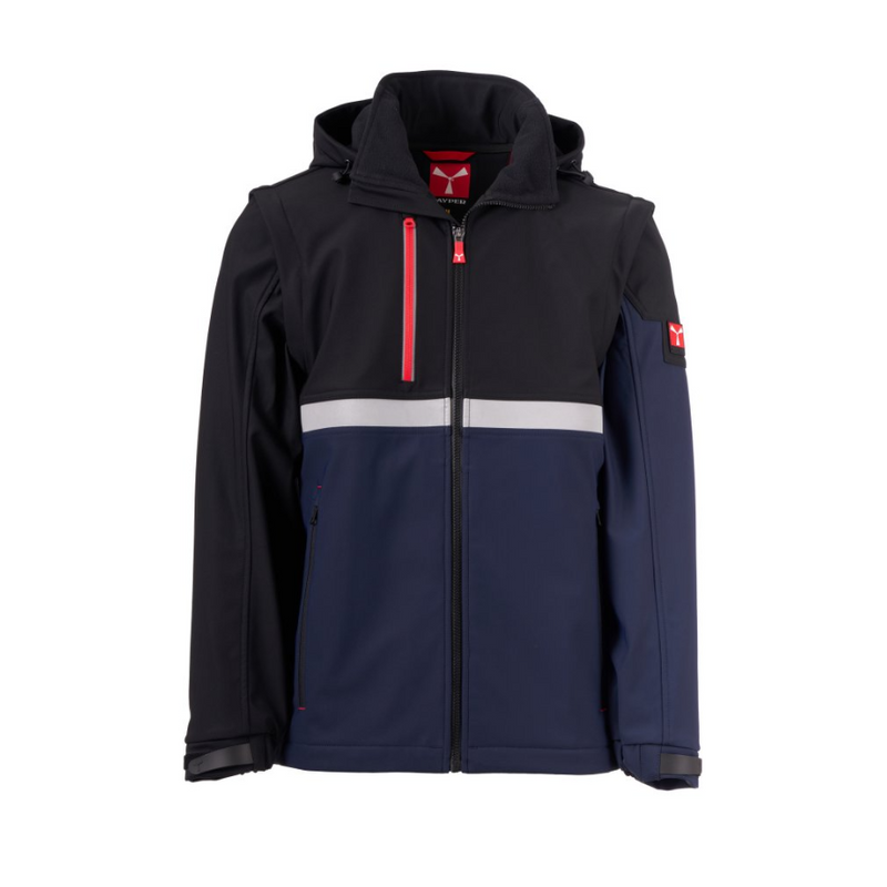 Carica immagine in Galleria Viewer, Giacca e Gilet Softshell Lavoro Impermeabile Antivento Stretch 4 Stagioni Payper Wise 2in1
