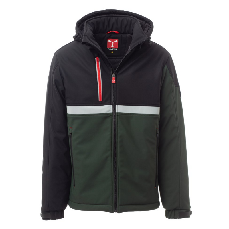 Carica immagine in Galleria Viewer, Giubbotto Imbottito Uomo Invernale Soft Shell con Cappuccio Removibile Payper Wise Pad
