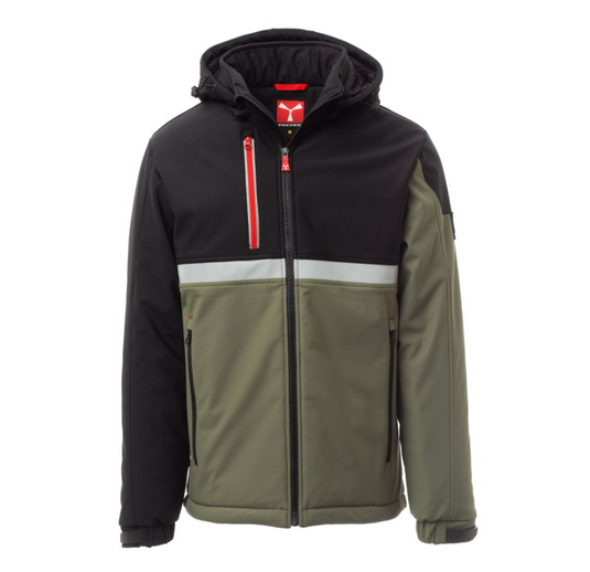 Giubbotto Imbottito Uomo Invernale Soft Shell con Cappuccio Removibile Payper Wise Pad